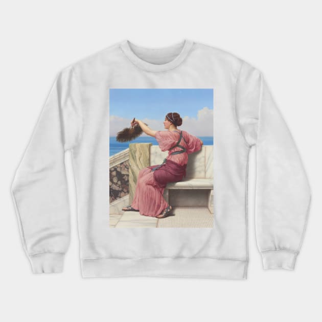 A Signal by John William Godward Crewneck Sweatshirt by Classic Art Stall